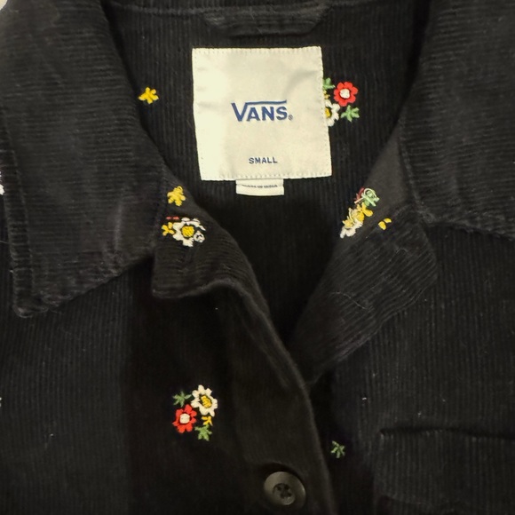 VANS corduroy floral button down women’s size small EUC - Picture 2 of 7
